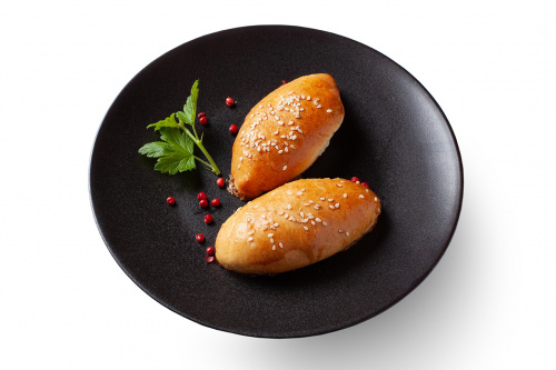 Пирожок печёный сдобный с капустой