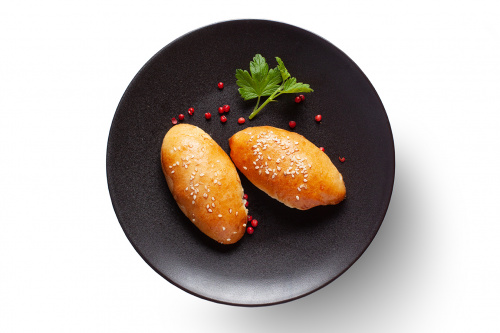 Пирожок печёный сдобный с мясом